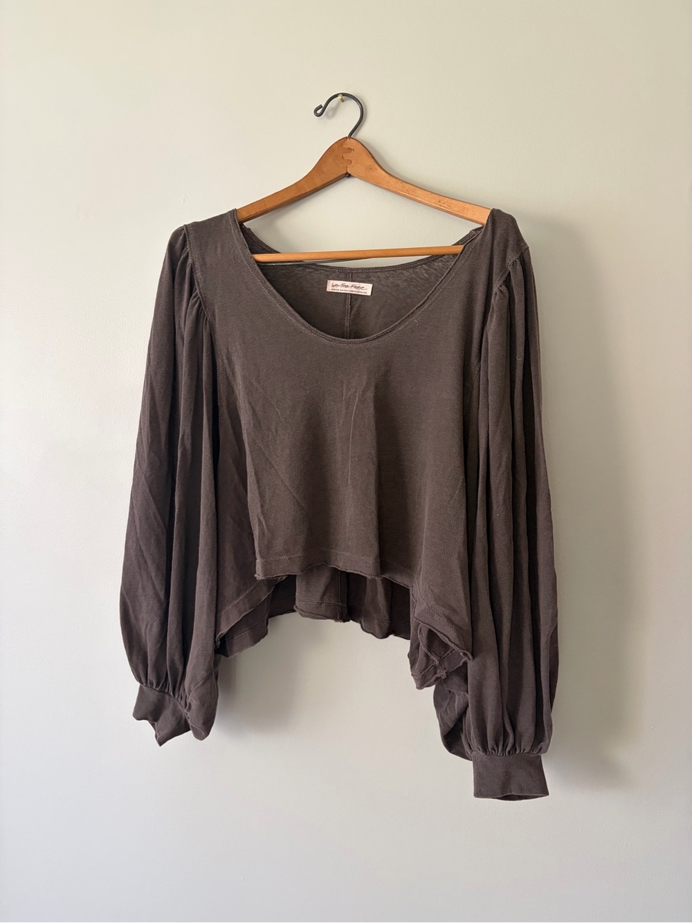 Free People We the Free Puff-Sleeve Cropped Top